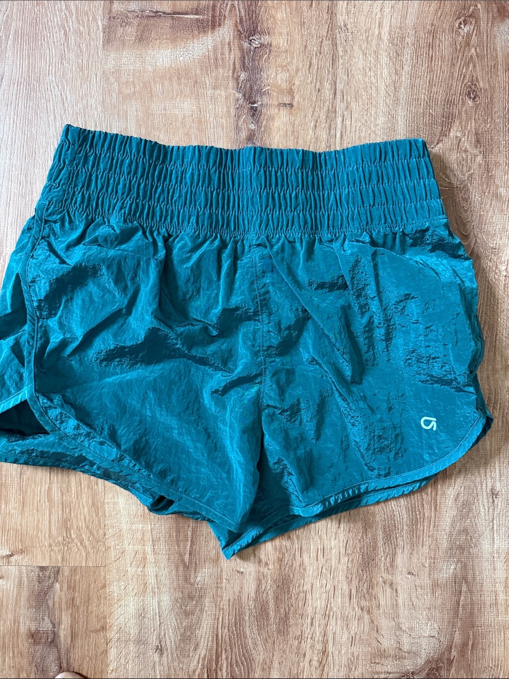 GAP Teal Elastic-Waist Athletic Shorts